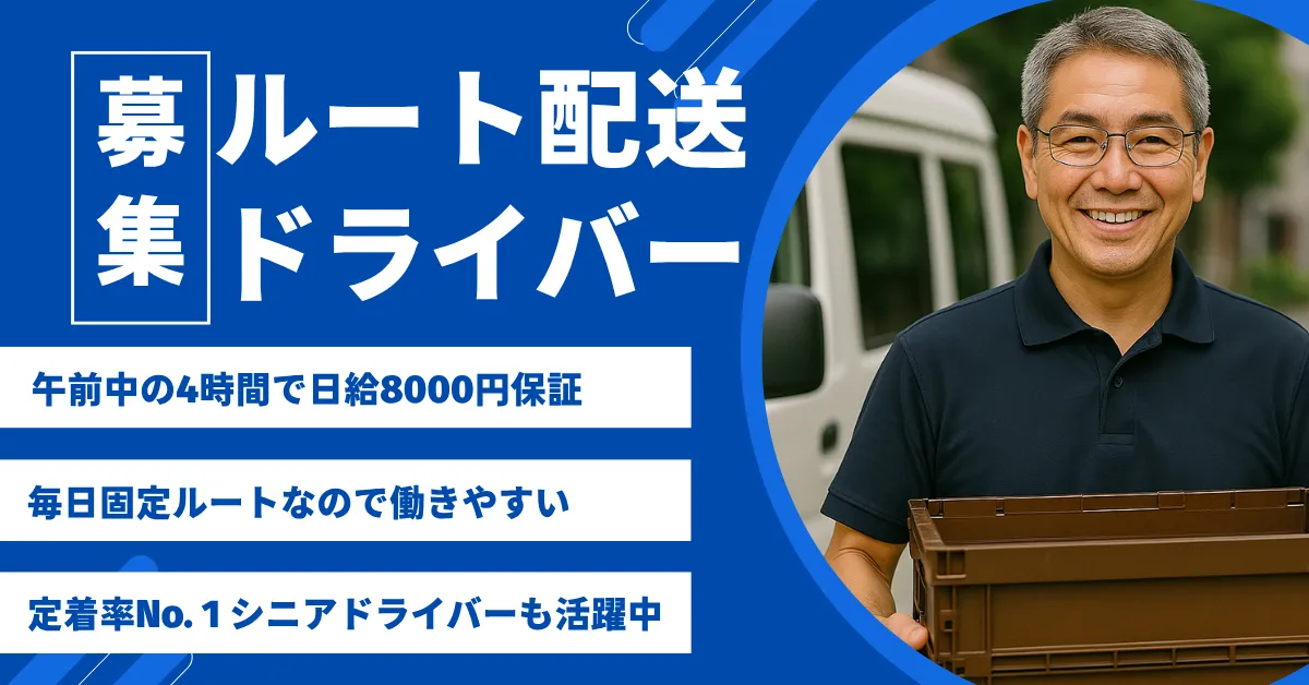 【午前中】毎日固定のルート配送@江東区